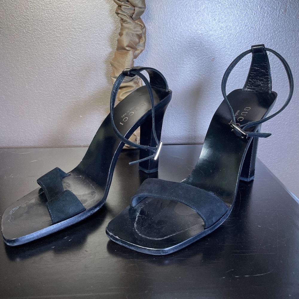 Vintage Gucci Ankle Strap Heels